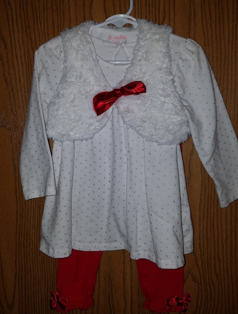 Nannette Baby 24/mo 3 piece Holiday outfit